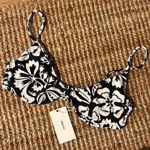 MIKOH Lima Wire Bra Top w Adjustable Straps in Luau Night NWT